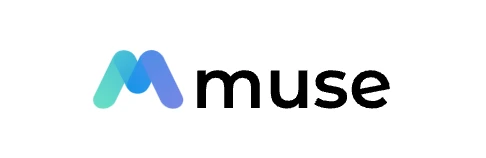 The Muse logo, a stylized blue-to-teal letter M next to the wordmark "muse".
